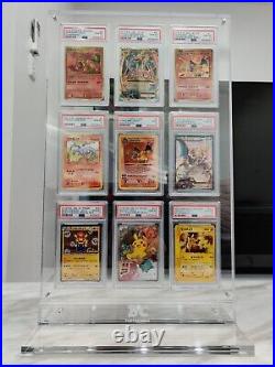PSA 9 Slot Acrylic Counter Top Display Stand Showcase Your Collectibles in Style