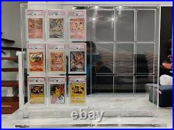 PSA 9 Slot Acrylic Counter Top Display Stand Showcase Your Collectibles in Style