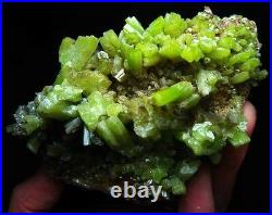 PYROMORPHITE stubby crystal cluster, mineral-BZ088