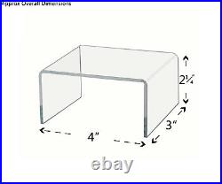 Pack of 12 Clear Riser Acrylic Showcase Jewelry / Item Fixtures Display
