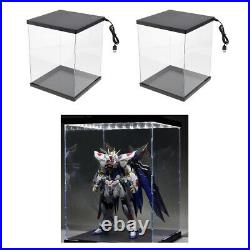 Pack of 2 Display Stand Showcase with LED Light Storage for MG BB Gundam Model