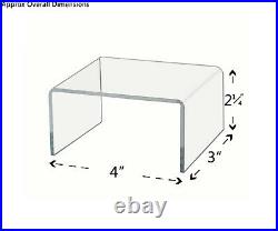 Pack of 24 Clear Riser Acrylic Showcase Jewelry / Item Fixtures Display