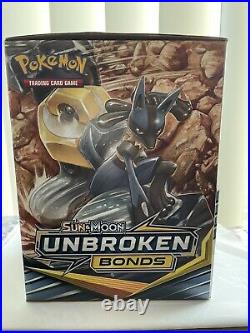Pokemon Sun & Moon Unbroken Bonds Retail Display Box with90 (3) Card Booster Packs