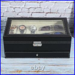 Portable Watch Display Case Watch Jewelry Trinket Glasses Show Box Organizer
