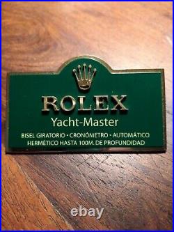 ROLEX Metalic DISPLAY PLAQUE Exposants Yacht Master SHOWCASE POSTER AFFICHE