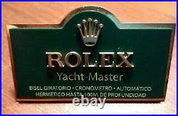 ROLEX Metalic DISPLAY PLAQUE Exposants Yacht Master SHOWCASE POSTER AFFICHE