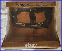 Rare Vintage RONSON Lighter Store Counter Display Showcase 15 x 14