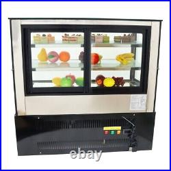 Refrigerated Cake Showcase 220V Display Cabinet 3 Layers Opened Back Door