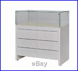Retail Glass Display Cabinet Counter Glass Showcase Jewelry Display Case W Led