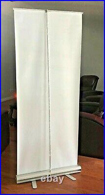 Retractable Banner Display Stand With Case Trade Show 82 X 33 Aluminum Raised