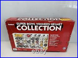 Riddell 40 Piece Super Bowl Winners Collection with Display Showcase