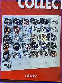 Riddell Chrome Plated Helmets Of All NFL Teams With Display Showcase