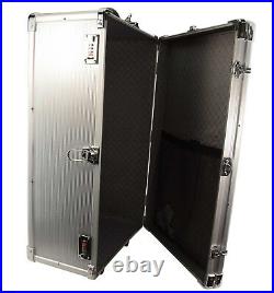 Sales Reps Large Aluminium Wheeled Storage Case with 24 Show Trays Front Access