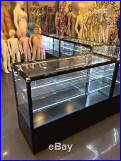 Shop Counter Set Retail Display Cabinet Corner Glass Showcase Storage Shelves
