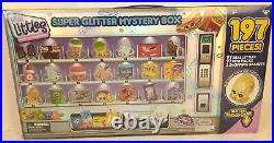 Shopkins Real Littles Super Glitter MYSTERY BOX SET 197 Pieces New in Sealed Box