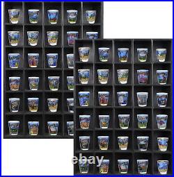 Shot Glass Display Case Wooden Collectibles Rack Wall Mounted Minifigures