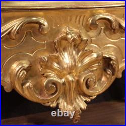 Showcase Antique Wooden Golden Furniture Bookcase Glass Cabinet XIX Century