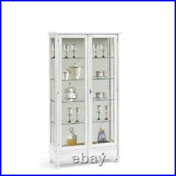 Showcase Glass Cabinet Display 2 Doors White Matt Art Povera Classic