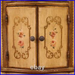 Showcase Golden Antique Style Furniture Vintage Lacquered Cupboard Painted Xx C