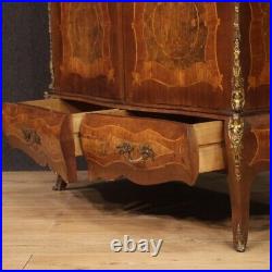 Showcase IN Antique Style Napoleon III Furniture Bookcase Vintage Wood Inlaid