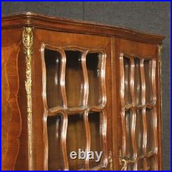 Showcase IN Antique Style Napoleon III Furniture Vintage Wood Inlaid Bookcase