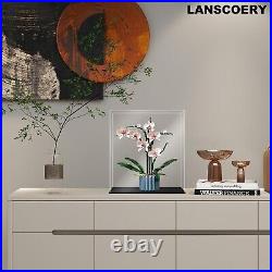 Showcase Your Treasures 14x14 Acrylic Display Box with LED Light and Black Base