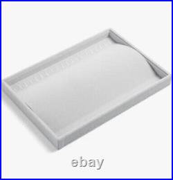 Slightly Used Jewelry Showcase Display Travel Tray White Stackable