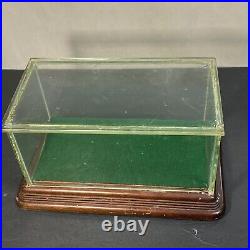 Small Antique Wood Glass Store Display Case Showcase Box