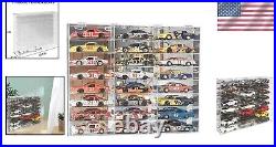 Stylish Wall-Mount Acrylic Showcase for 124 Scale Diecast Model Cars 24 Slots