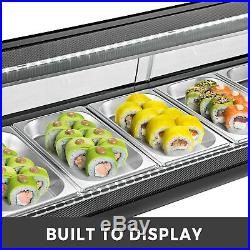 Sushi Bar Showcase Countertop Sushi Cooler Display Commercial Refrigerators 62L