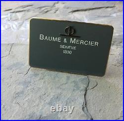 Swiss Made brass vintage Baume & Mercier watch dealers showcase display sign NOS