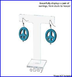 T Bar Small Earring Retail Stand Showcase Table Display Clear Acrylic Lot of 12