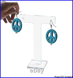 T Bar Small Earring Stand Showcase Counter Retail Display Acrylic Lot of 12