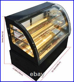 TECHTONGDA Countertop Refrigerated Cake Showcase 220V Display Cainet 315W