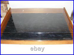 Tabletop Jewelry Holder Display CASE BOX Wood Lucite SLIDING bottom Drawer Shows