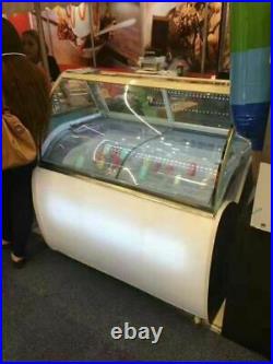 Top Grade 220V 48Freezer Ice Cream Display Case LED Lighting Showcase IceSucker