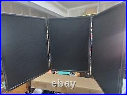 Trifold Table Top Display With Carrying Case 2 Sided Black / White
