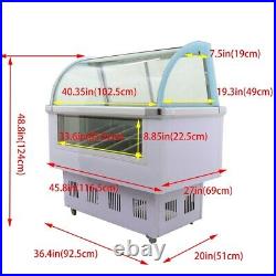 Used 12Pan Ice Cream Chest Refrigerator Display Case Showcase Gelato Freezer220V