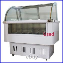 Used! Commercial Ice Cream Chest Refrigerator Display Case WithLED Light 12Pan 220V