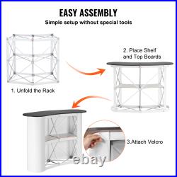 VEVOR Trade Show Display Podium Counter 77.95x15.16x34.65/38.39x15.16x34.25