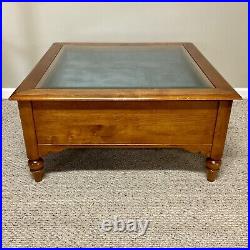 VTG 2 Drawer Ethan Allen Showcase Display Country Crossings Square Coffee Table