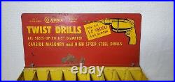VTG RARE COLUMBIA DRILL BIT COUNTER TOP DISPLAY SHOW CASE WithDRAWER
