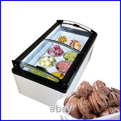 Vaseni 180L Ice Cream Display Freezer 6 Pan Showcase Gelato Food Cabinet Case
