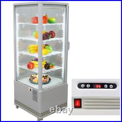 Vertical Bakery Showcase Commercial Refrigerator 25Gal LED Display Auto Defrost