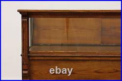 Victorian Oak Antique Jewelry or Collector Showcase Display #52655