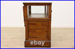 Victorian Oak Antique Jewelry or Collector Showcase Display #52655