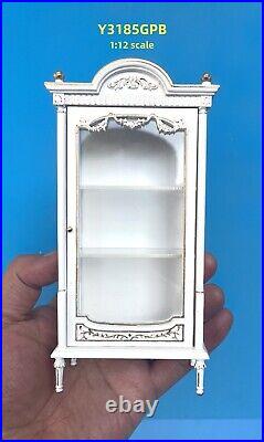 Victorian Showcase quality Cabinet Display for 112 scale Dollhouse White