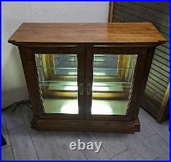 Vintage American of Martinsville Lighted Curio Glass Display Showcase Cabinet