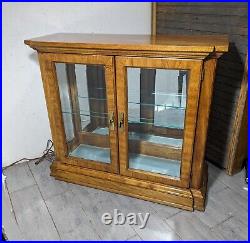Vintage American of Martinsville Lighted Curio Glass Display Showcase Cabinet