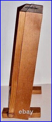 Vintage Custom Made Wooden Hinged Table Top Earring Vitrine Showcase